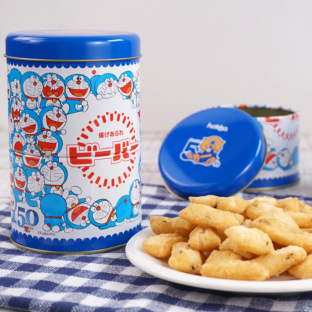 7 月 発売 50周年限定デザイン ドラえもん ビーバー缶 Hokka ホッカ 北陸製菓株式会社